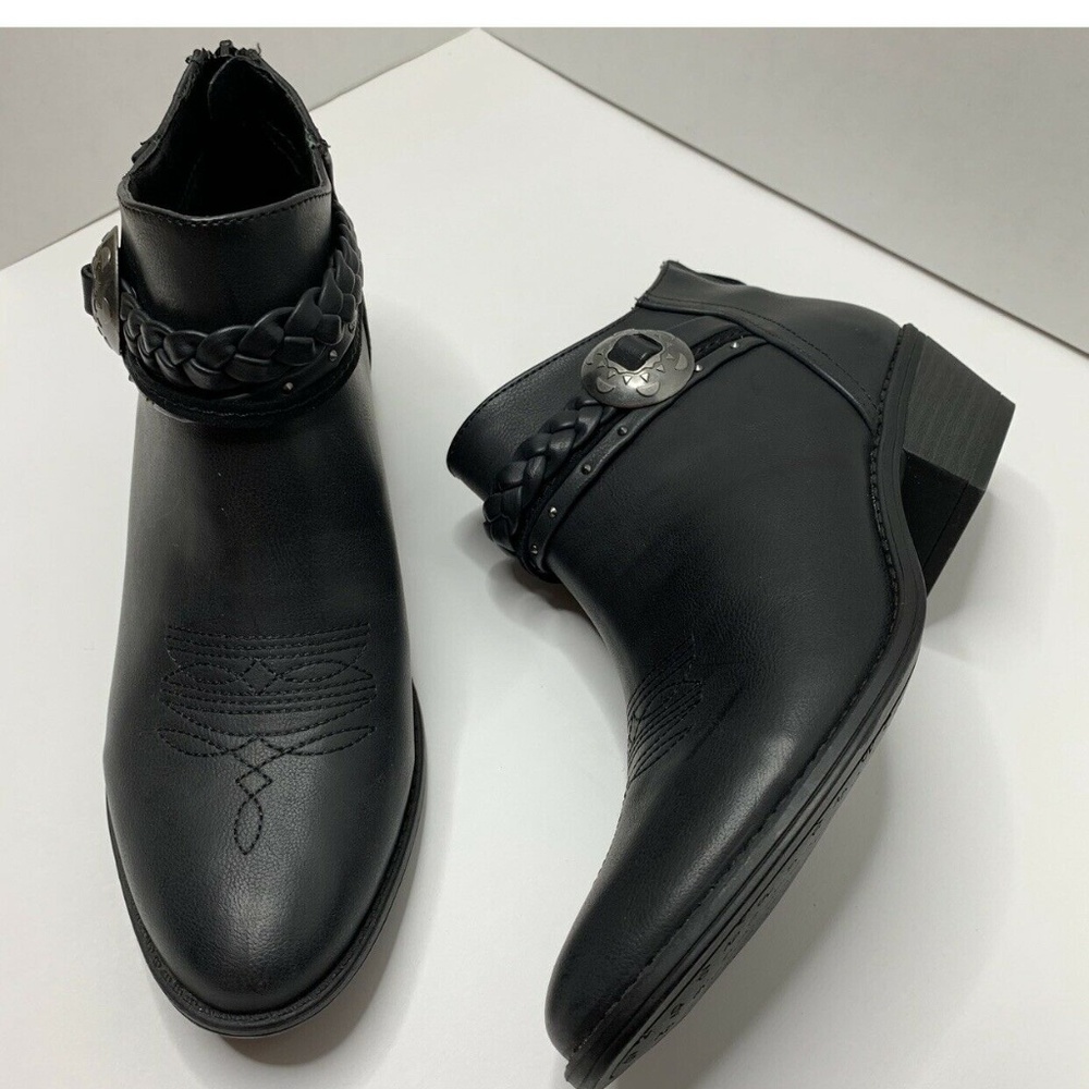 NEW DV By Dolce Vita NEW Western Black Ankle Boots - Picture 1 of 8